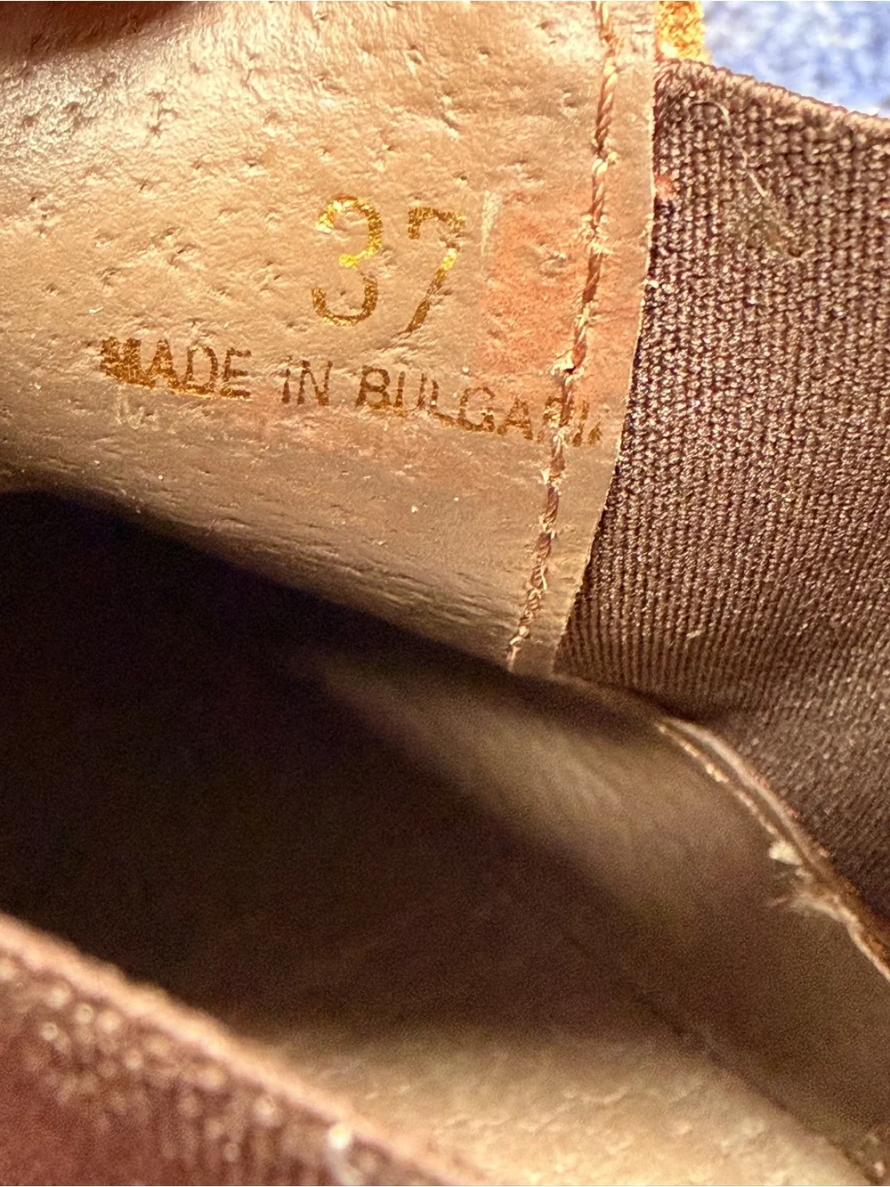 Sundance Catalog Suede Chelsea Boots EU 37 Camel Tan Made Bulgaria NWOT